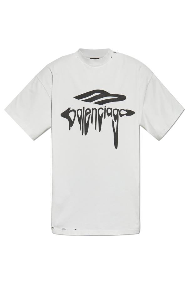 Tシャツ・カットソー BALENCIAGA Crumpled effect T-shirt Grey T-shirt with crumpled effect Balenciaga - Vitkac GB